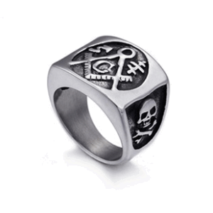 Stainless Masonic Skull Ring