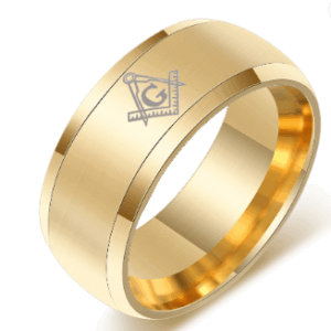 Simple & Elegant Masonic Band Gold Tone